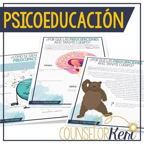 Spanish Worry Workbook Managing Worry Activities & Spanish Counseling ...