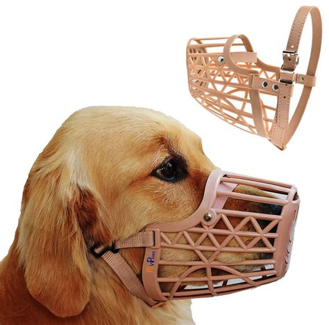 RvPaws Dog Mouth Cover Muzzle/Bite Guard with Adjustable Strap Size ...