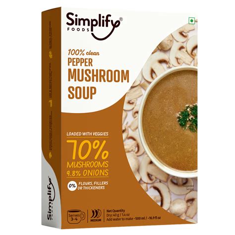 Pepper Mushroom Soup – Simplify | 100% Clean Foods