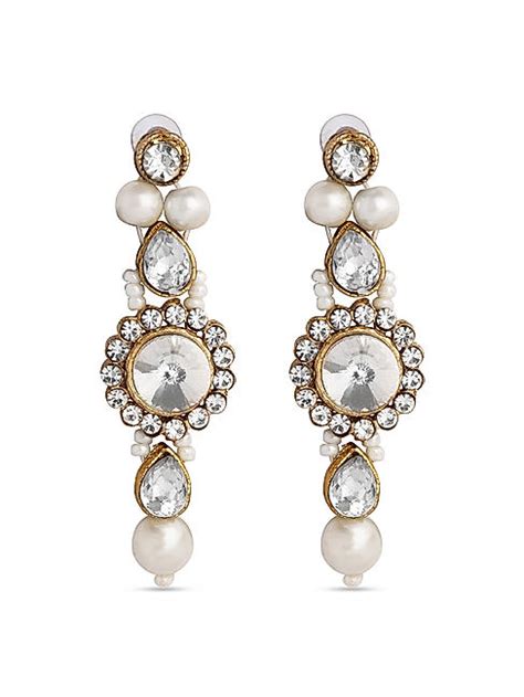 Buy Fida ethnic Traditional Gold Plated Pearl Kundan Jewellery set for ...