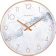 Buy VOLANTIS Marble Style Wall Clock for Home, Living Room, Bedroom ...