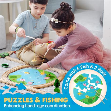 Tiny Land 110PCS Wooden Train Set – Toy Train with India | Ubuy