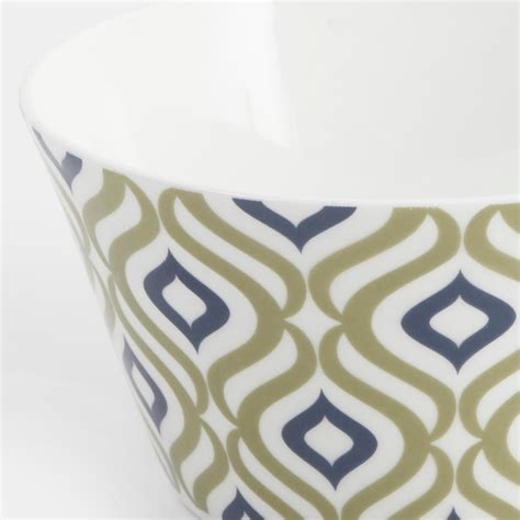 Buy Mandarin Botanica Set of 3 Bone China Printed Serving Bowls - 470ml ...