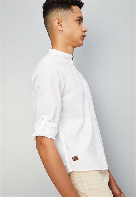 Buy Boys Solid Insert Pocket Shirt Online at just Rs. 599.0 ...