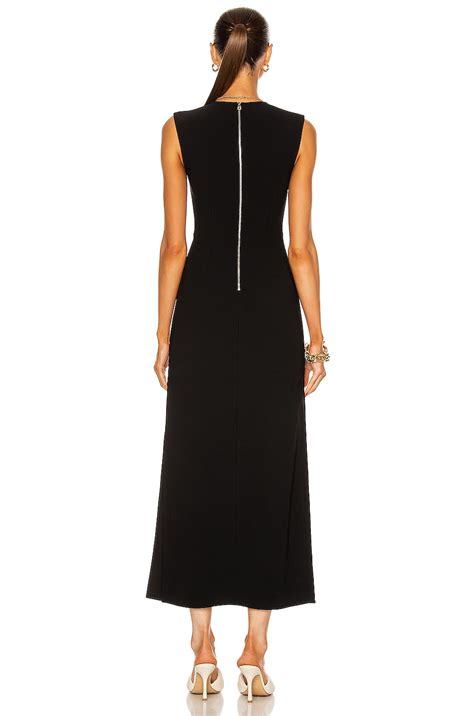 Bottega Veneta Compact Stretch Cady Dress in Black | FWRD