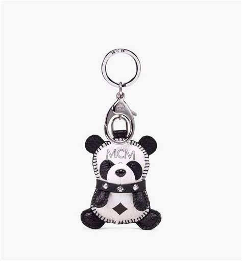 One Size MCM Park 2D Panda Charm in Visetos White | MCM ®CN