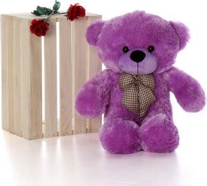 GLOBLE STAR Feet 3 Purple Teddy Bear for Girls and Kids - 90 cm - Feet ...