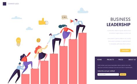 Business leader help team reaching up website | Premium Vector