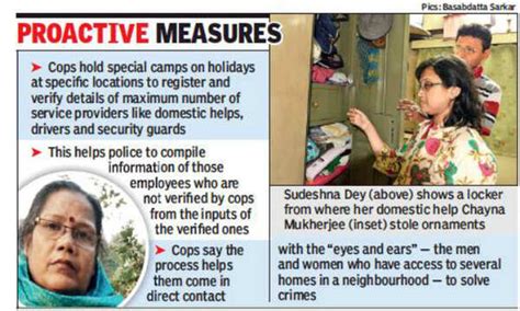 Domestic help data collected at camps led us to thief: Cops | Kolkata ...