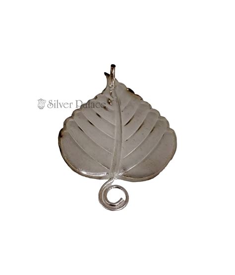 Silver Leaf Shaped Agarbathi Stand For Pooja - Silver Palace