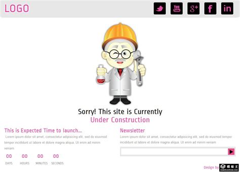 工程师正在建设网站中网页模板免费下载 - 模板王