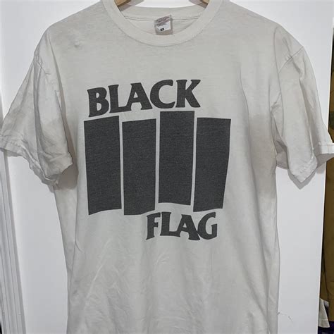 Black flag shirt Some stains under arms needs oxi... - Depop