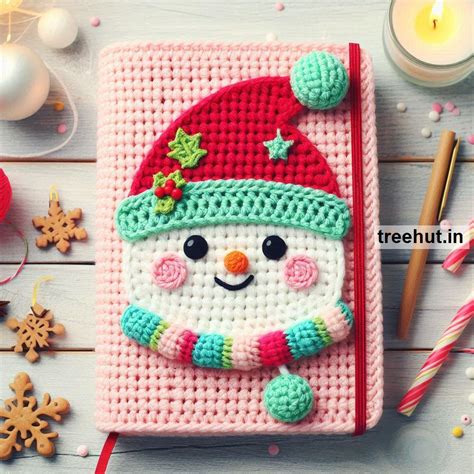 Christmas Crochet Diary Cover Ideas for Selling or Gift Ideas