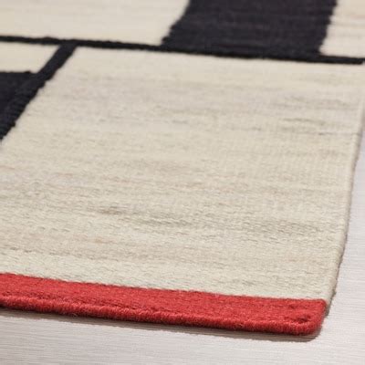 RASTPLATS rug, flatwoven, handmade beige/black, 170x240 cm (5'7"x7'10 ...