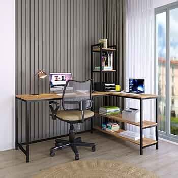 Klaxon l Shaped Study Table for Students and Adults/Computer Table for ...