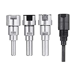 VISHWASAI Straight Shank Router Bit Collet Engraving Machine Extension ...
