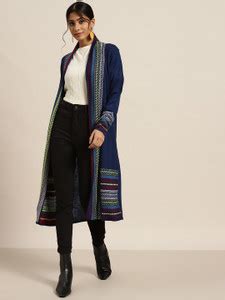 Sangria Self Design Casual Women Dark Blue Sweater - Buy Sangria Self ...