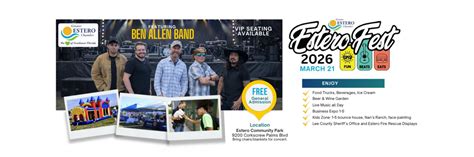 Estero Fest 2026, Estero Recreation Center, 21 March 2026 | AllEvents