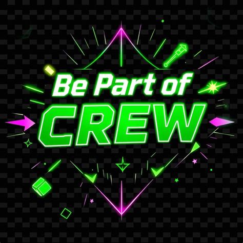 A sign that says be part of a crew | Premium AI-generated PSD