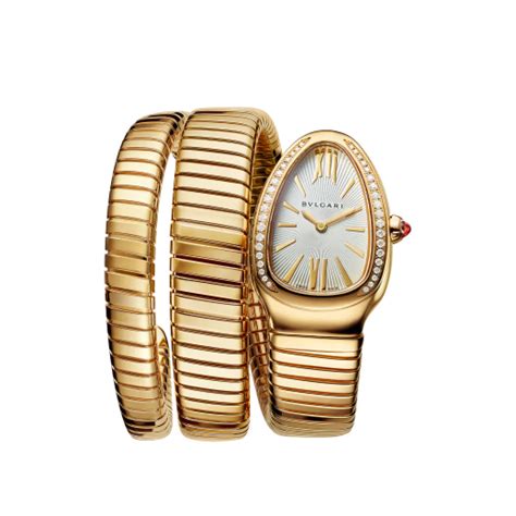 Women’s Serpenti Tubogas Yellow Gold Diamond Double Spiral Watch 10192 ...