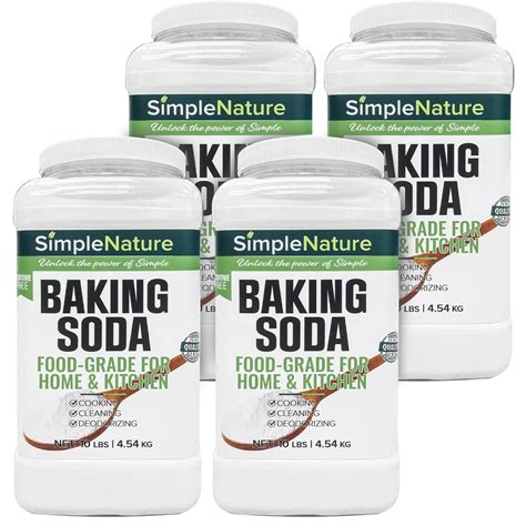 Amazon.com : SimpleNature Food Grade Baking Soda (40 lbs total, 4 pack ...