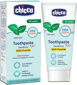 Chicco Mild Mint Flavour 6Y+ Kids, Preservative Free Toothpaste - Buy ...