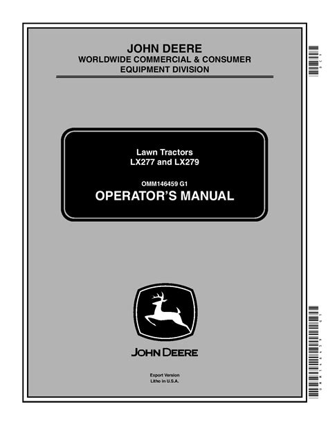 LX277 John Deere Owner's Manual 的图像结果