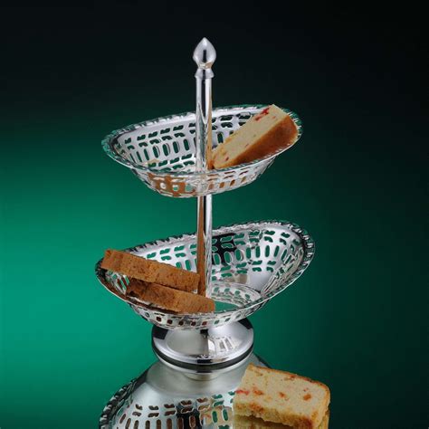 Buy Silver Plated Basket Vintage 2 Tier at Episodesilver