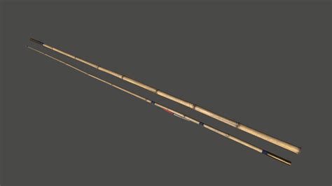 Bamboo Fishing Rod - 3D Model by Grishmanovskij Anton