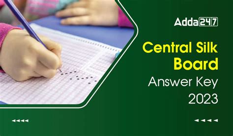 Central Silk Board Answer Key 2023, Direct Link To Download PDF