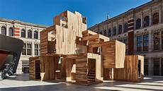 Waugh Thistleton Architects by Waugh Thistleton Architects Installs Modular Wooden Maze Waugh Thistleton Architects