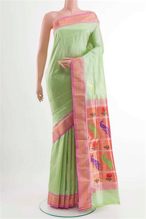 Green Paithani Silk Saree – Nalli Silk Sarees Pvt Ltd