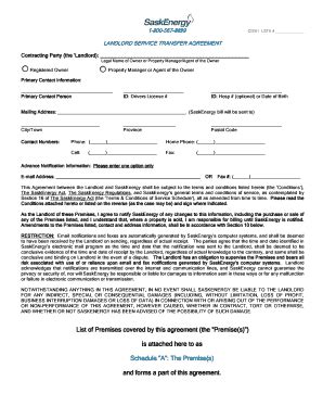 Fillable Online LLD Transfer Agreement Landlord Service Transfer ...