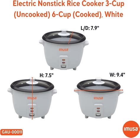 Imusa GAU-00011 Electric Nonstick Rice Cooker Review - We Know Rice