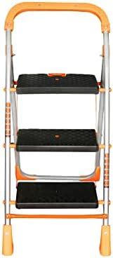 Parasnath 3 Step Orange Diamond Steel Ladder - Foldable Step Ladder ...