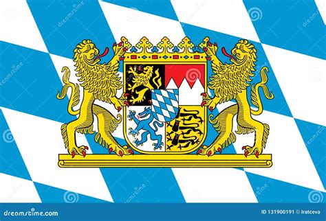 Flag of Bavaria in Germany stock illustration. Illustration of nation - 131900191