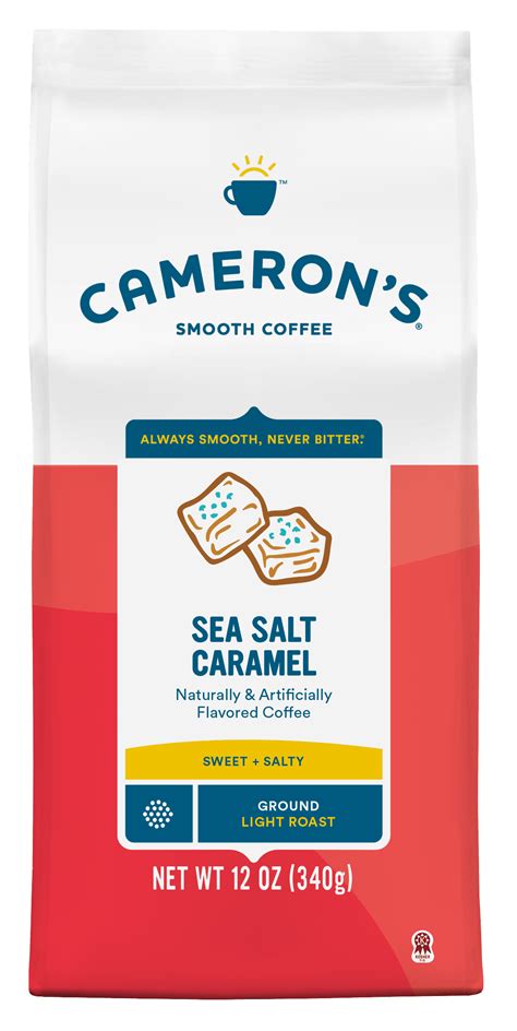 Cameron's Coffee Flavored Sea Salt Caramel Ground Coffee, Light Roast ...