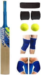 Retail World Spartan Blue/Yellow Sticker Poplar/Popular Willow Cricket ...