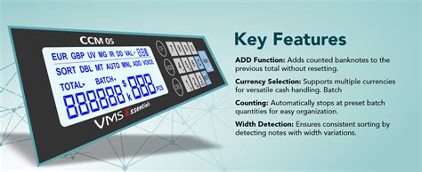 VMS Essentials CCM05 Semi Value Business-Grade Note Counter - Advanced ...