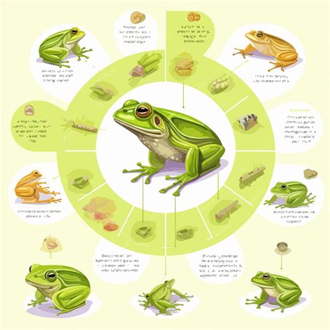 Frog Life Cycle Diagram Illustration Vector Stock Image | Premium AI-generated vector