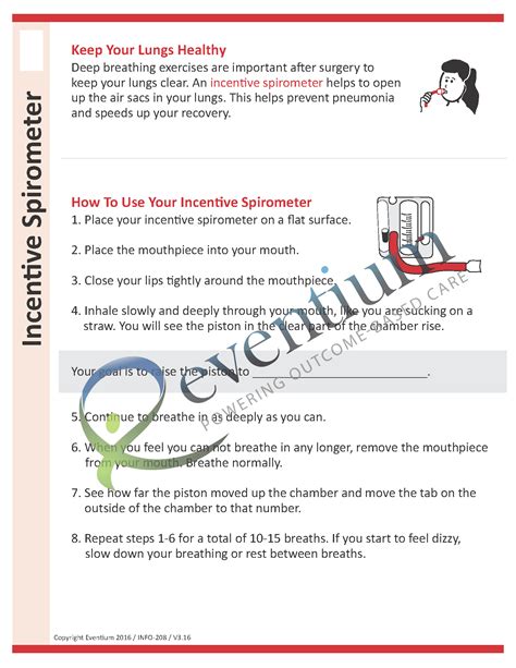 Incentive Spirometer Teaching Handout at Becky Moreno blog