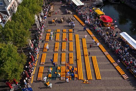 Download Alkmaar Cheese Market Aerial View Wallpaper | Wallpapers.com