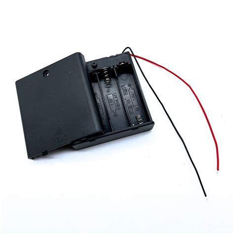 AA Battery Holder With Optional 5.5mm Plug & Switch - ThinkRobotics ...