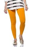 De Moza Ladies Ankle Length Leggings Solid Melange Lycra Maroon Melange ...