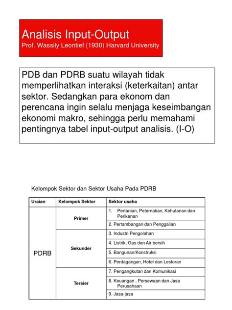 Image result for Input-Output-Analyse Definition