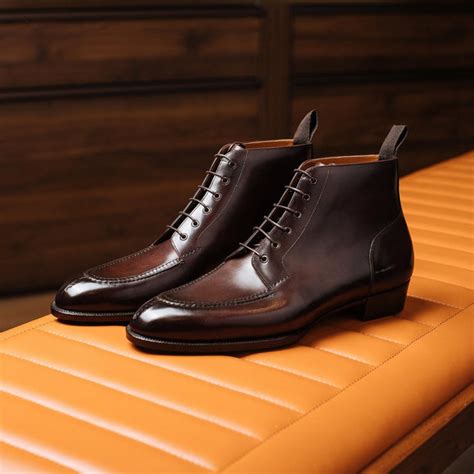 Brown Leather Ravello Lace Up Derby Boots - AW24 – Costoso Italiano