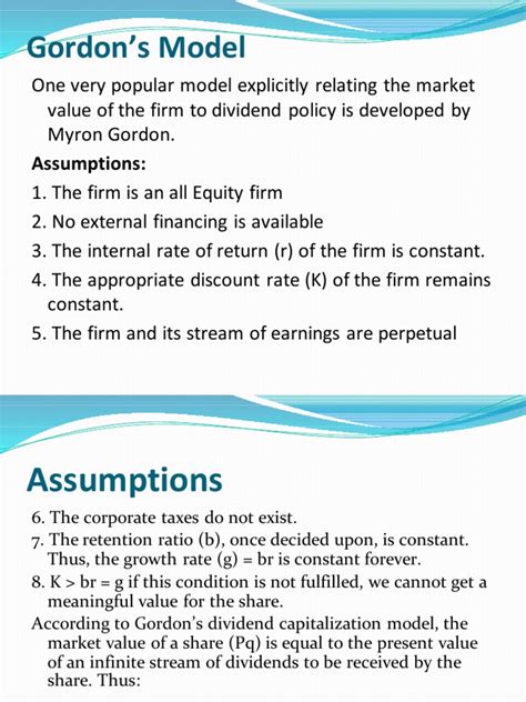 Image result for Gordon Groth Model Example