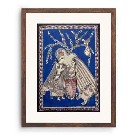Radha Krishna, Madhubani Art, Madhubani Painting – Dessine Art