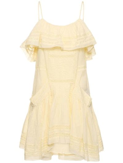 Moly ruffled cotton mini dress - Marant Etoile - Women | Luisaviaroma