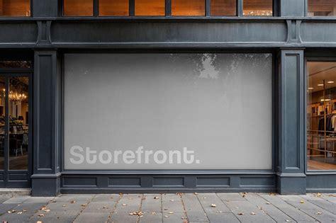 Storefront Window Banner Mockup Free Download | Resource Boy